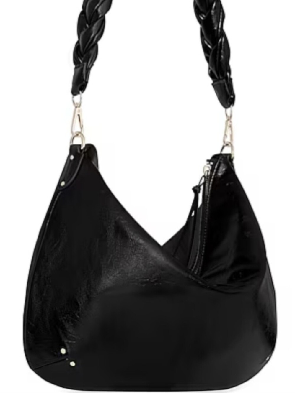 Rebecca Minkoff Eldridge Braided Shoulder Bag Black